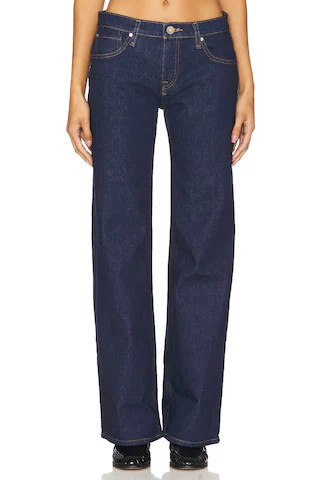 Hudson Jeans Kelli Mid Rise Loose Straight in Denim Rinse from Revolve.com | Revolve Clothing (Global)