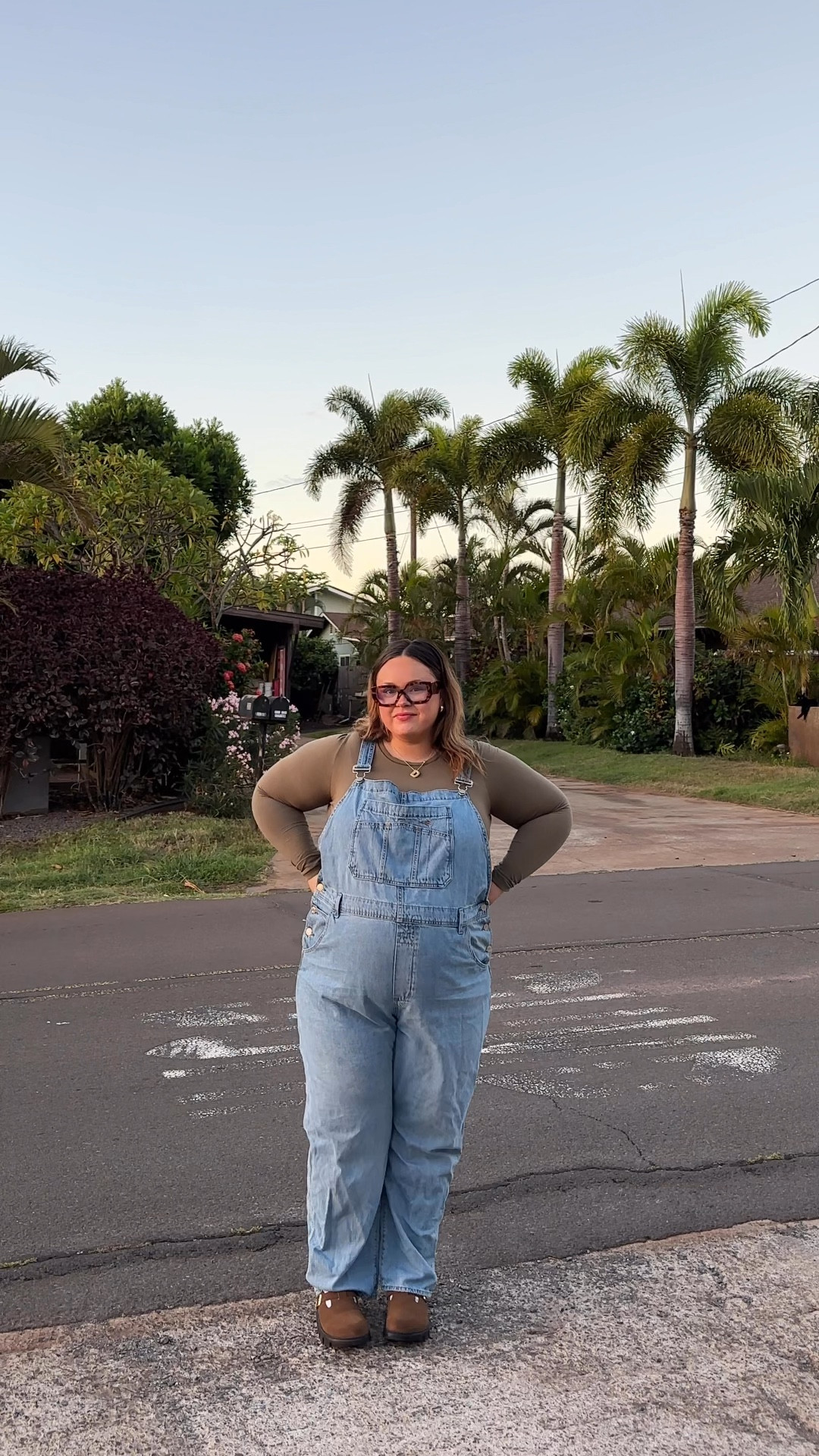 Bump friendly fall ootd🧸🍂🤎I’ve been wearing these overalls shamelessly like twice a week they’re so comfy & have grown so well with the bump!! I’m in the XXL. wearing an XL in the skims top! 

#LTKFallSale #LTKBump #LTKPlusSize