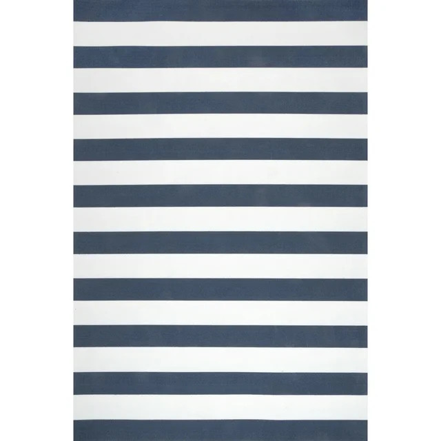 nuLOOM Christa Striped Indoor/Outdoor Area Rug, 5' x 8', Navy | Walmart (US)
