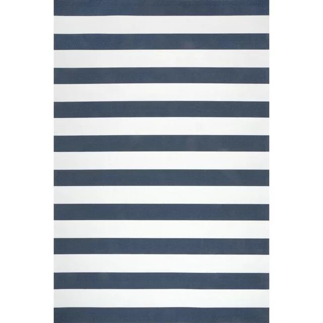 nuLOOM Christa Striped Indoor/Outdoor Area Rug, 5' x 8', Navy | Walmart (US)