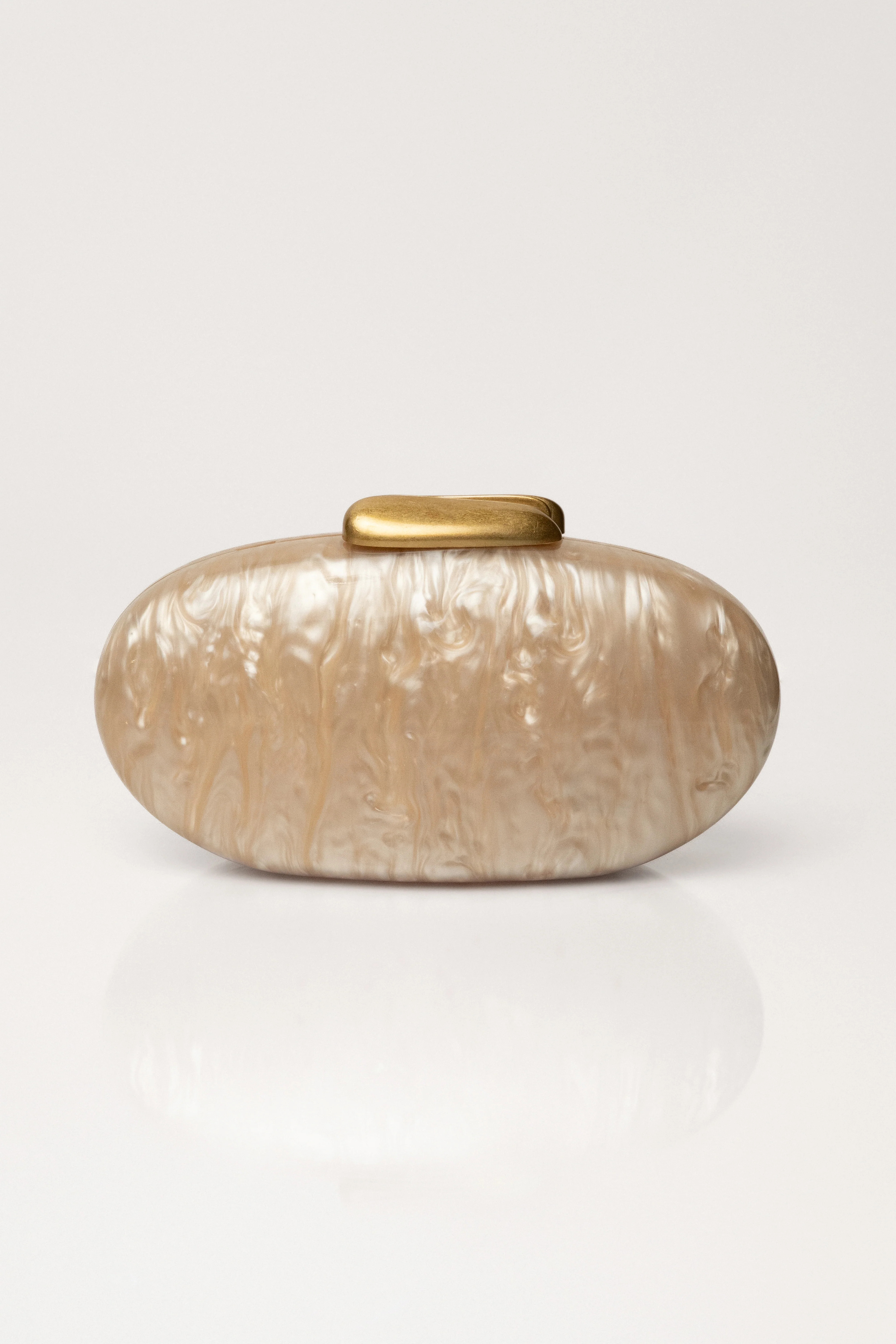 Beige Sirena Pearl Clutch ONE SIZE | JLUXLABEL