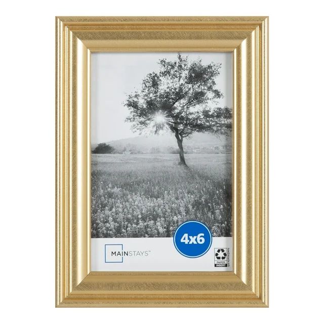 Mainstays 4x6 Traditional Gallery Wall Picture Frame, Gold | Walmart (US)