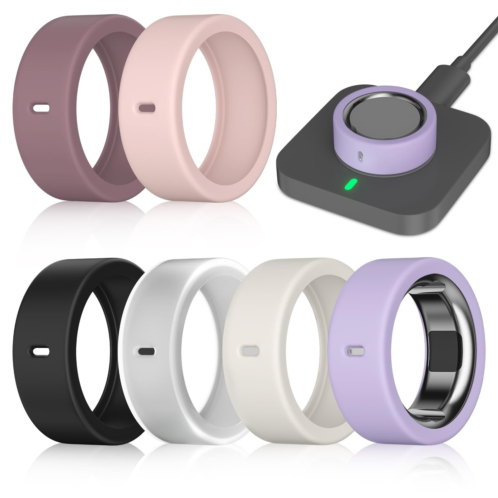 ZOOROO 6 Pack Ring Cover Compatible with Oura Ring Gen 4/Oura Gen 3/3 Horizon, Surport Charging w... | Amazon (UK)