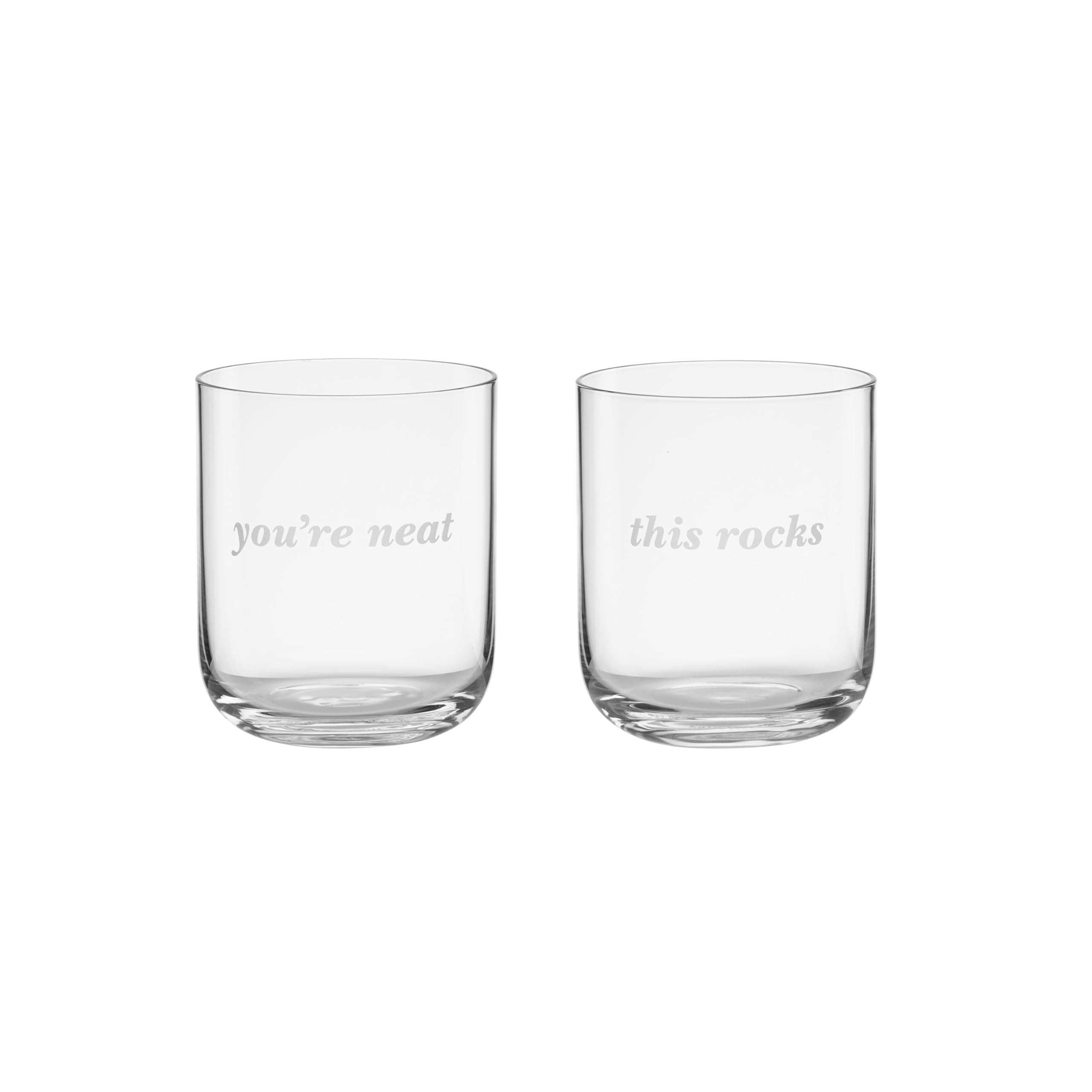 Kate Spade New York This Rocks & Youre Neat, Double Old Fashioned Glasses, Set Of 2 | Amazon (US)