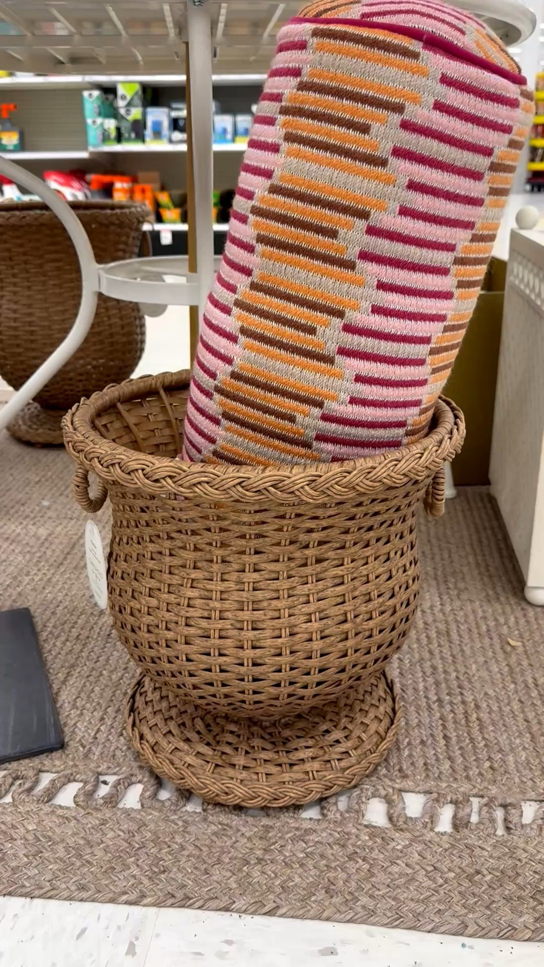 Time to turn our attention to the deck, sunroom, and screened-in patio. This wicker urn is such a summer vibe! 🪴 Perfect for a plant, rolled up yoga mats, or umbrellas.

#urn #wickerpot #plantpot #containergardening #wickerurn #target #patiodecor #deckdecor #summerdecor #bolsterpillow

#LTKHome #LTKSeasonal