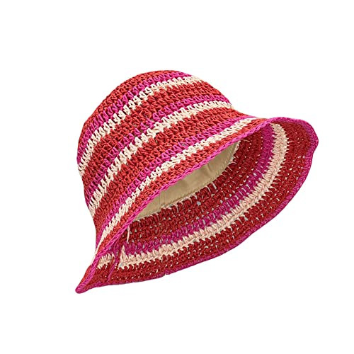 WITHMOONS Women Cap Straw Crochet Sun Summer Bowler Foldable Bucket Hat YZH0158 | Amazon (US)