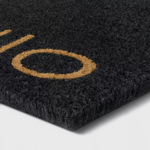 1'6"x2'6"/18"x30" Hello Doormat Black - Project 62™ | Target