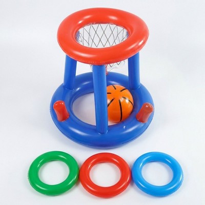 Alilang Inflatable Pool Basketball Game Set Floating Hoop Water Toy Backyard Pool Games, Blue | Target
