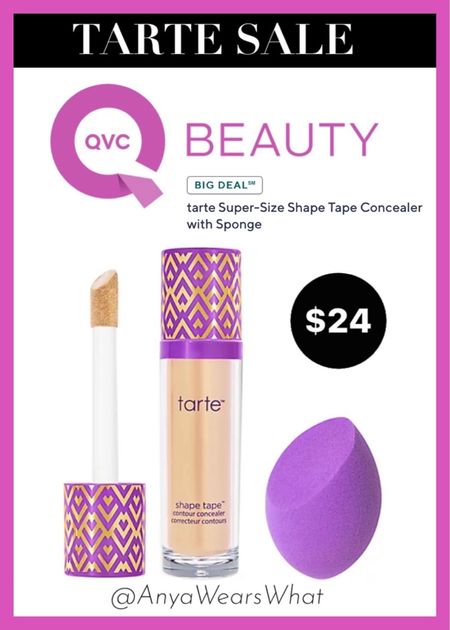 QVC TARTE DEAL! 
This Tarte Super-Size Shape Tape Concealer with Sponge is on sale for only $39 (retail value $78)! 
Get an additional $15 off with codes: WELCOME15 (1st order of $35) or QVCTARTE15 
This huge concealer comes out to $24!!! Such a steal! It can last up to a year! 

#tarte #concealer #tarteconcealer #shapetape #shapetapeconcealer #qvc #qvcbeauty #beauty #ltkbeauty #ltkover40 #ltksalealert 

#LTKGiftGuide #LTKSeasonal #LTKMostLoved