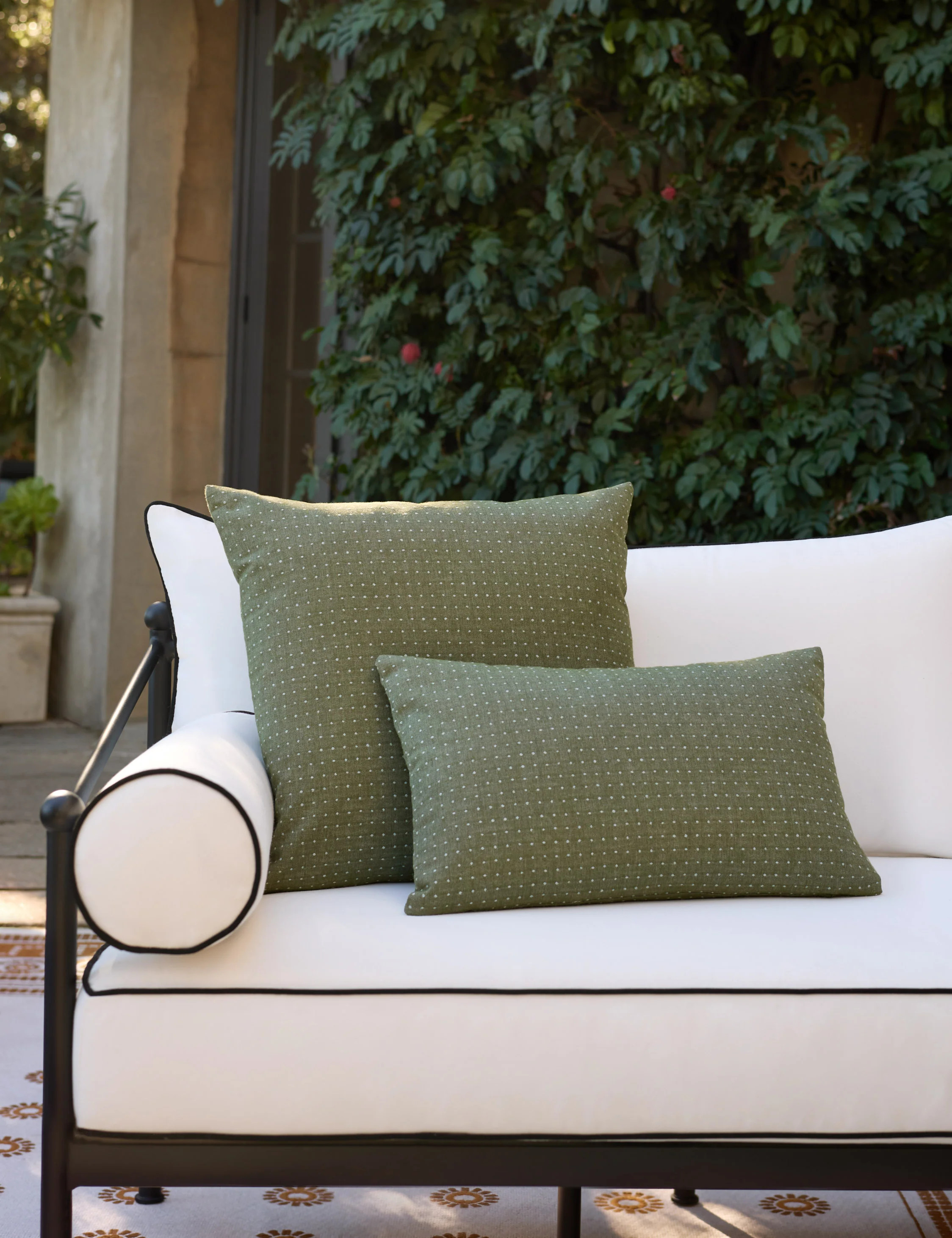 Antigny Indoor / Outdoor Dot Pillow | Lulu and Georgia 