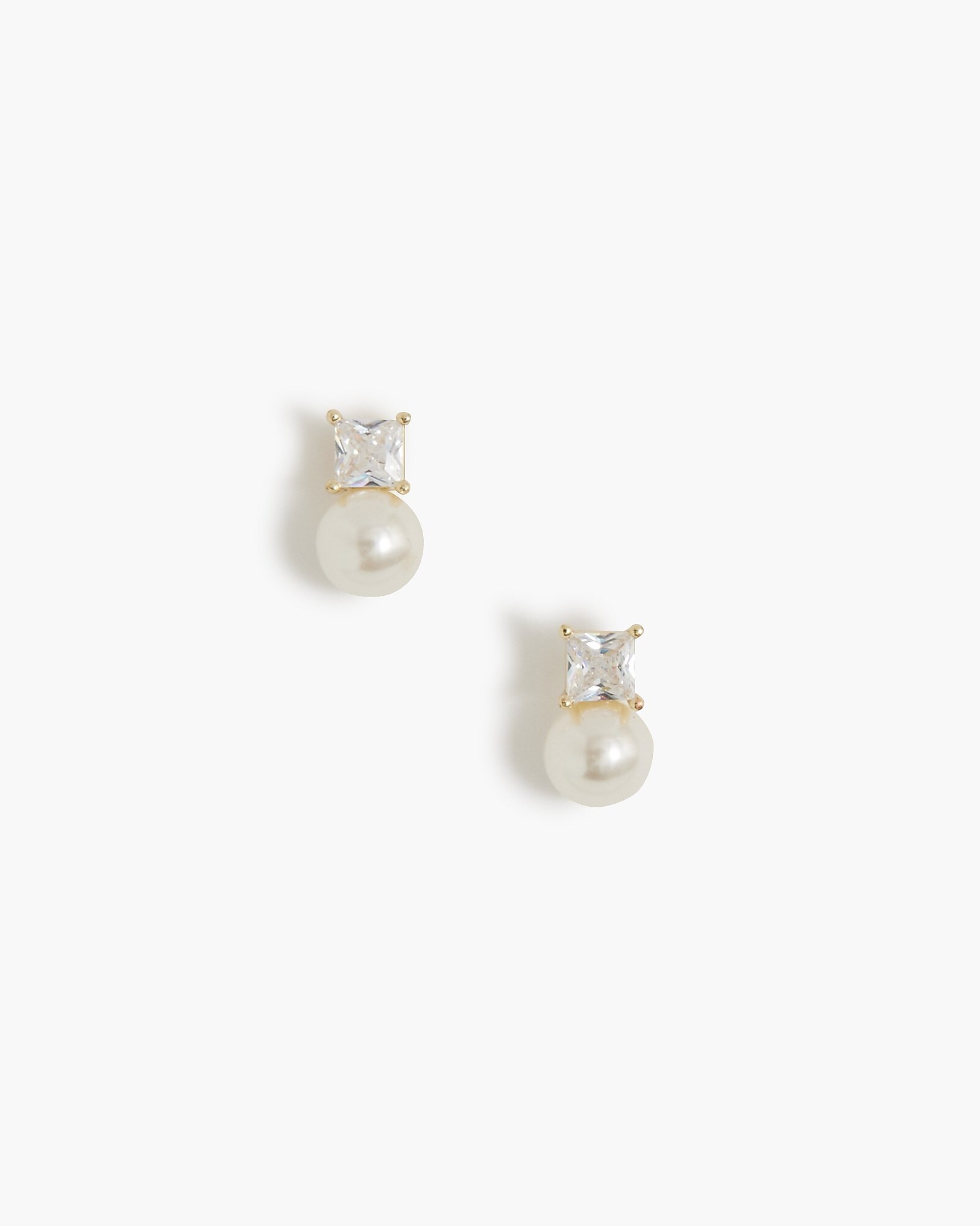 Pearl crystal stud earrings | J.Crew Factory
