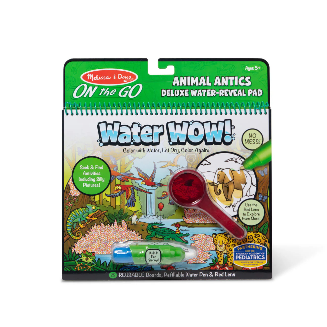 Water Wow! Animal Antics Deluxe Water-Reveal Pad - On the Go Travel Activity | Melissa and Doug