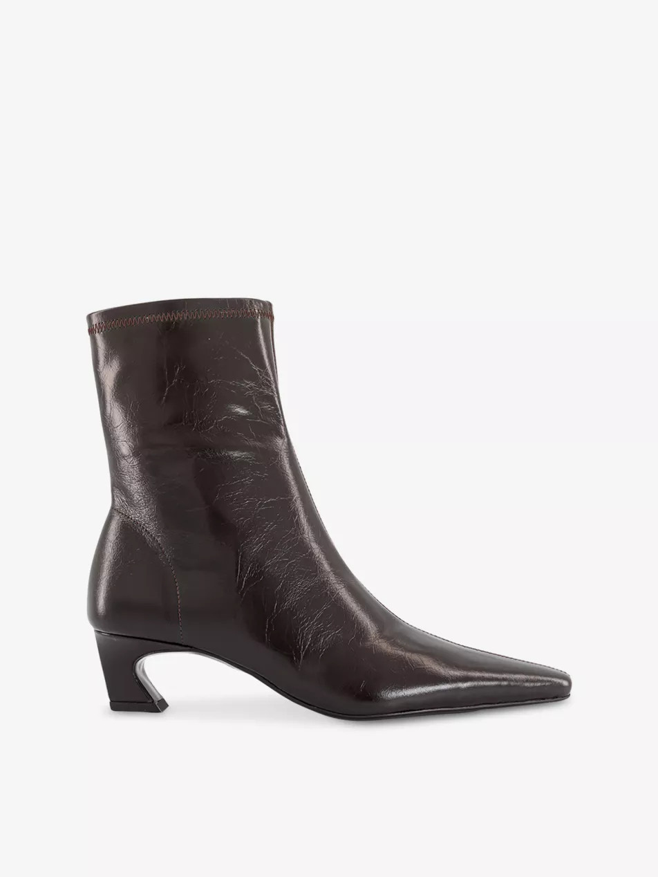 Margot Leather Heeled Ankle Boots | Selfridges