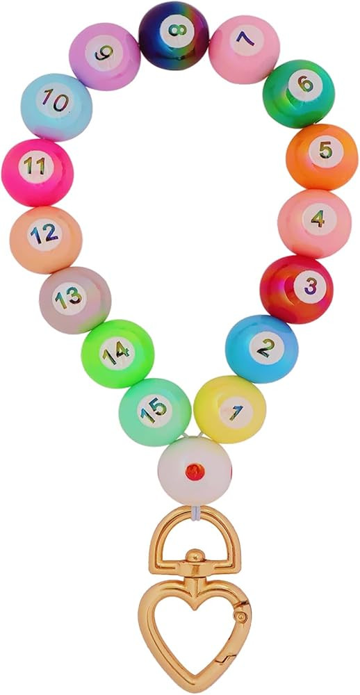 Doflamingo Billiard Bracelet Keychain for Women Cute 8 Ball Wristlet Accessories For Car Fob Key ... | Amazon (US)