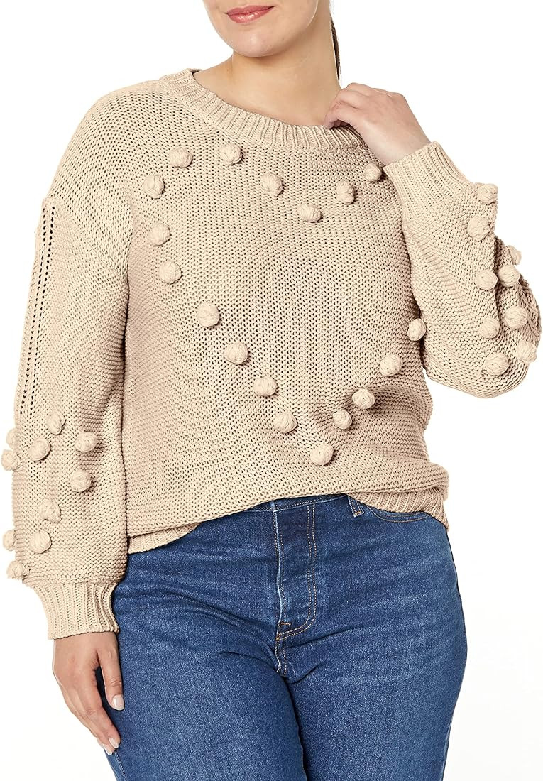 Saodimallsu Womens Oversized Chunky Sweaters Batwing Long Sleeve Crew Neck Dot Heart Cute Loose K... | Amazon (US)