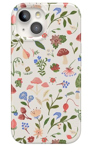 Casely iPhone 15 Case | Garden Party | Mushroom Floral | Compatible with MagSafe | Classic Ultra Slim Design | Amazon (US)