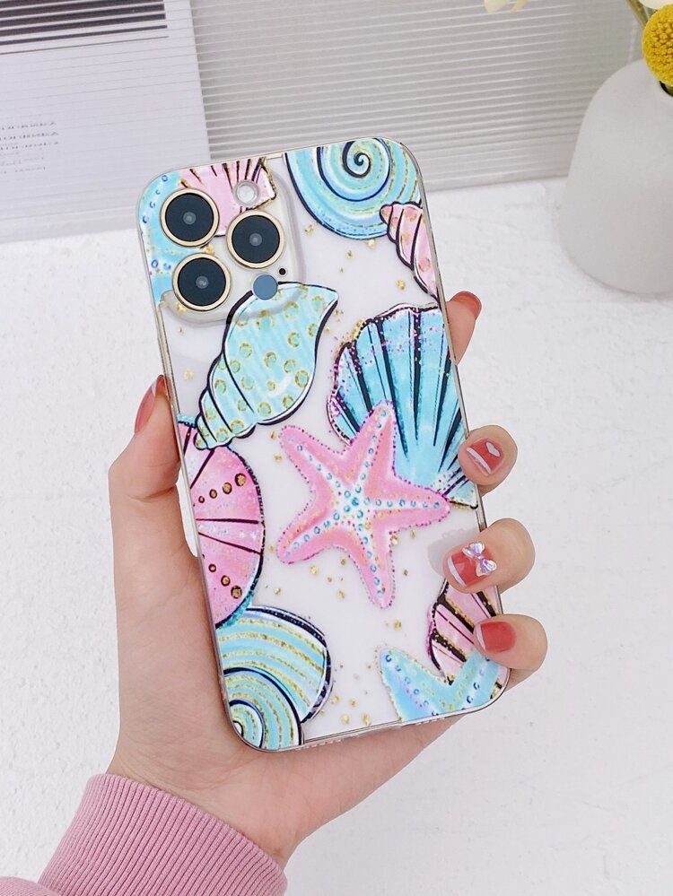 Starfish Painted Phone Case | SHEIN