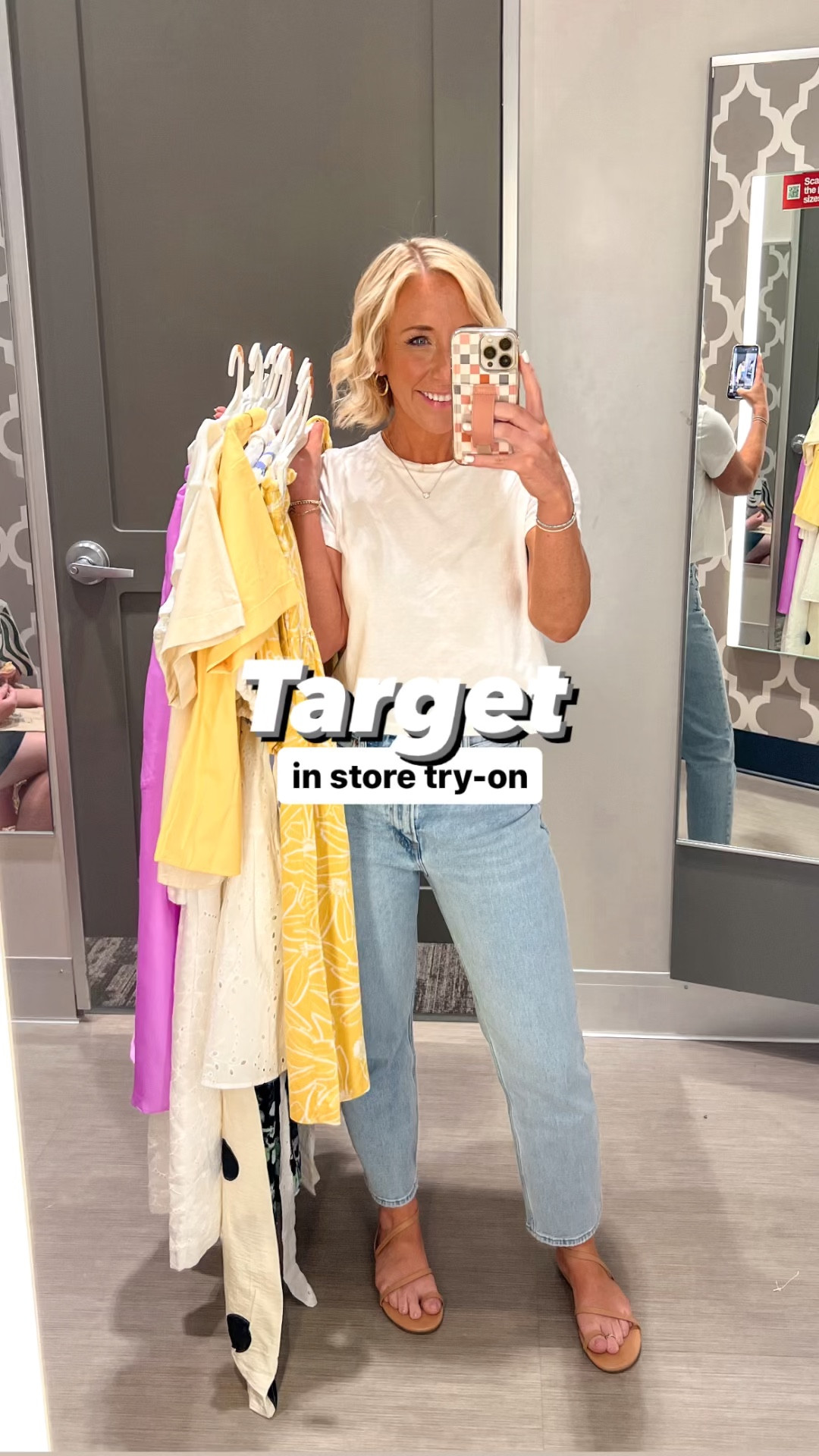 Target spring finds:
1. Yellow top - size small
1b. Yellow skirt - size small. Has buttons down the front & pockets. 
2. Blue and white dress - size small.  Wrap top with snap closure & tie at waist (not a full wrap dress, so the bottoms don’t fly open).
3. White eyelet dress - size small. Fully lined, buttons fully functional. 20% off. 
4. Blue floral midi dress - size small. Side zipper, elastic waistband & tie, pockets. 20% off.
5. V-neck top - size medium (accidentally! I thought I was grabbing an xs!). Double lined! 20% off!
5b. Purple skirt - size small.
6. White eyelet midi dress - size small. Double straps which cross in the back (smocking in back too), fully lined with pockets. 20% off  


#LTKVideo #LTKsalealert #LTKSeasonal