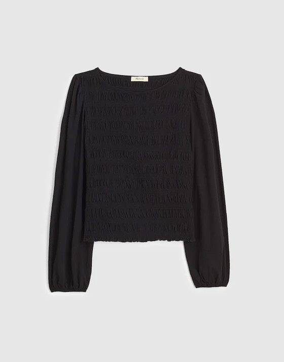 Smocked Boatneck Top | Madewell