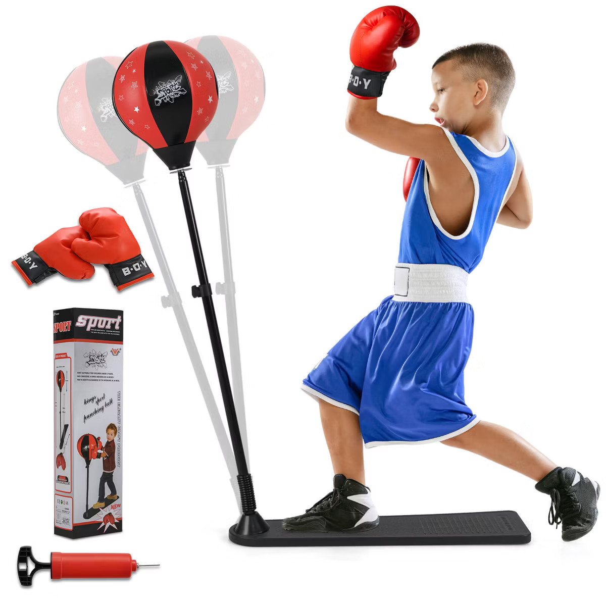 Costway Punching Bag for Kids with Gloves and Adjustable Height for Boys and Girls | Target