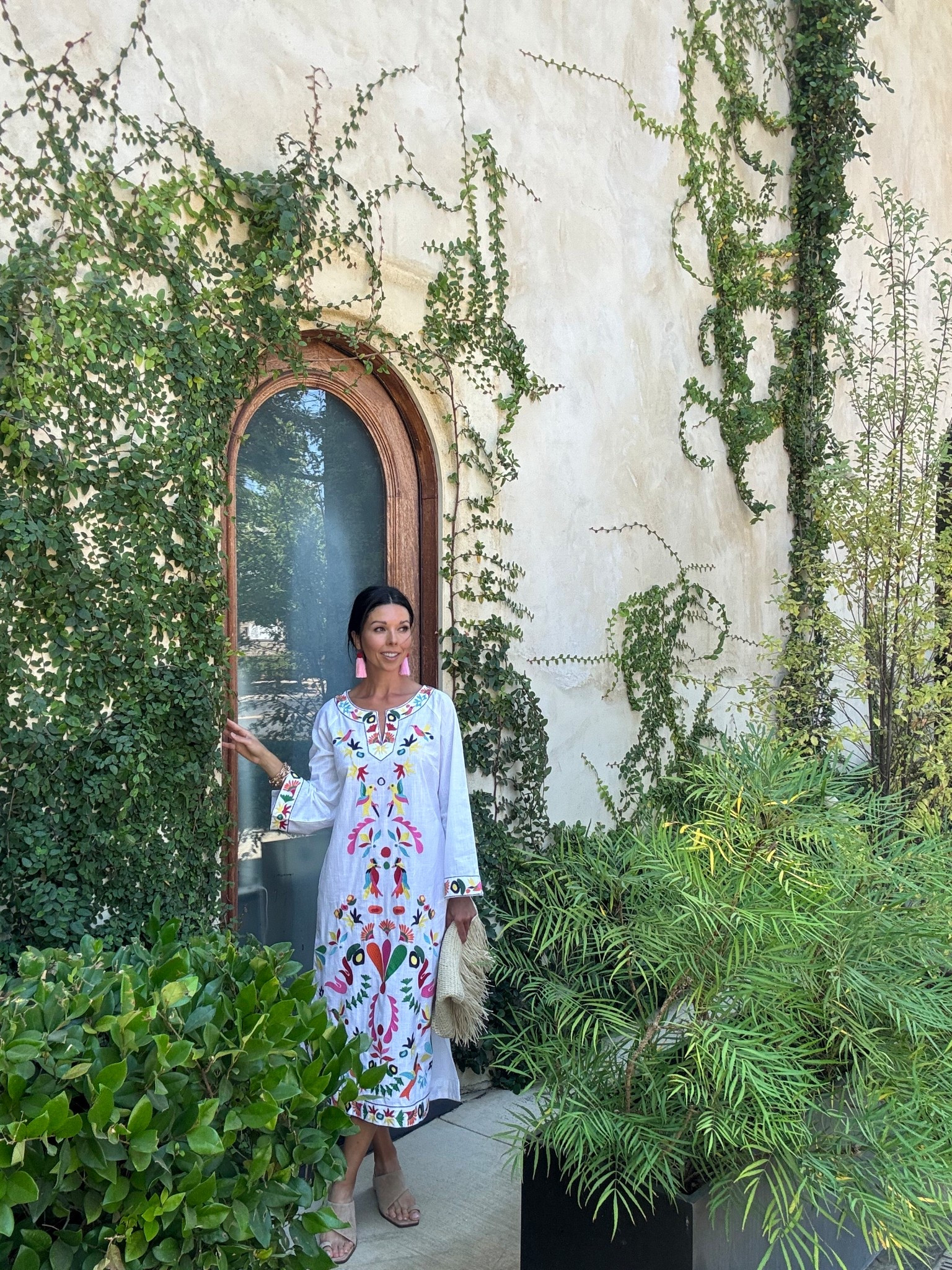 Absolutely in love with the embroidery detail on this easy, breezy caftan dress. Perfect for summer travel! Runs roomy. I’m wearing an XS here.

Colorful caftan dress 
Beach vacation dress 
Soft Surroundings caftan 
Summer cruise dress
Statement clutch 
Summer bag
Vacation look 


#LTKOver40 #LTKSeasonal #LTKTravel