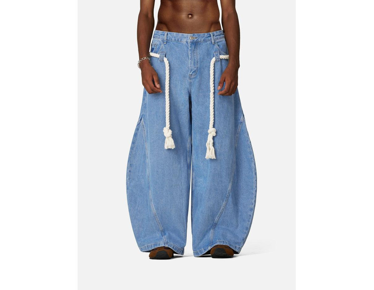 Aelfric Eden Men's Super Baggy Barrel Jeans - Light blue | Macy's