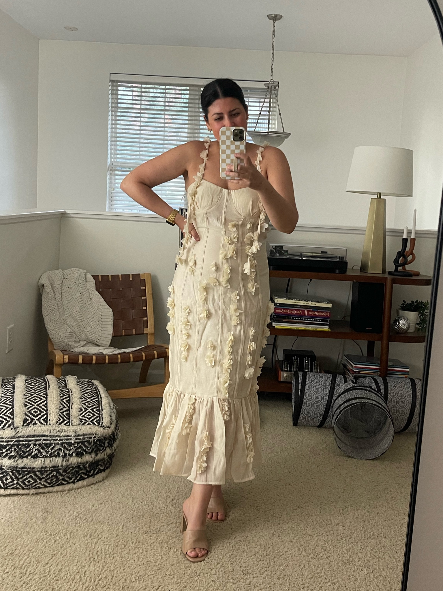 Cream dress (large - runs a little small if you have a larger chest) | nude heels 

Rehearsal dinner dress, bride to be, white dress, wedding dress, wedding weekend 

#LTKmidsize #LTKfindsunder100 #LTKwedding