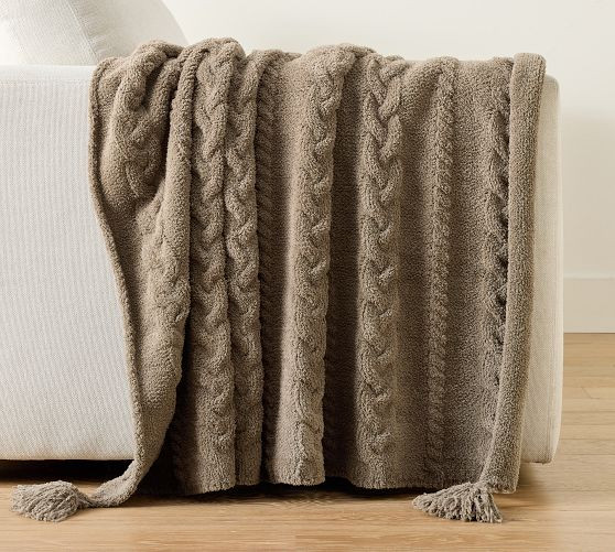 Classic Cable Knit Throw | Pottery Barn (US)