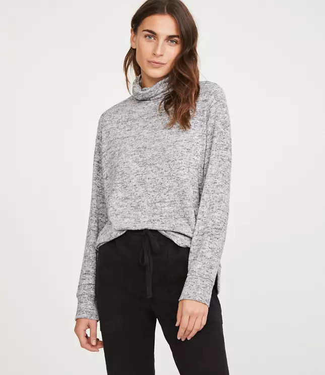 Lou & Grey Brushmarl Cowl Top | LOFT | LOFT