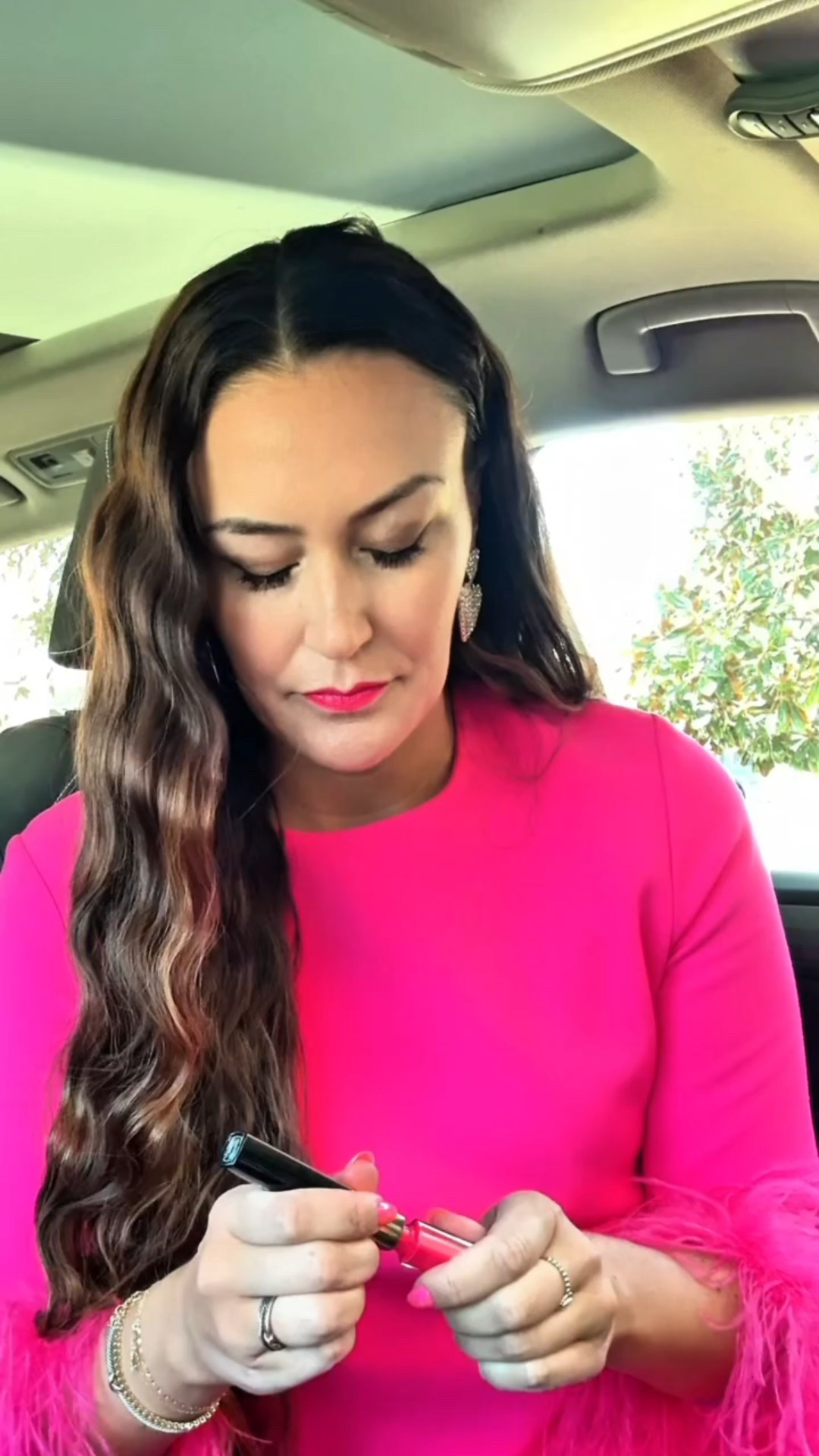 plot twist: confidence sometimes comes in a tube of lipstick 💋

this hot pink combo is pure power—feather-cuff dress, statement earrings, and a longwear lip that doesn’t quit (even after your third ☕️). the color pops, the fit flatters without trying too hard, and it’s giving “I have my life together” energy even if you’re just in the car touchin’ up. you buy clothes to fit your body, not the other way around 💁🏻‍♀️

I’m 5’6” wearing size small (TTS) in the dress, and shade Fuchsia Power on the lips 💄

girly, would you dare to wear this much pink in one look? 👇

#LTKSeasonal #LTKBeauty #LTKStyleTip
