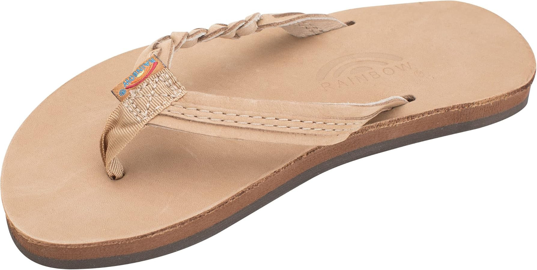 Rainbow Sandals Kid's Single Layer Premier Leather Flirty Braidy | Amazon (US)