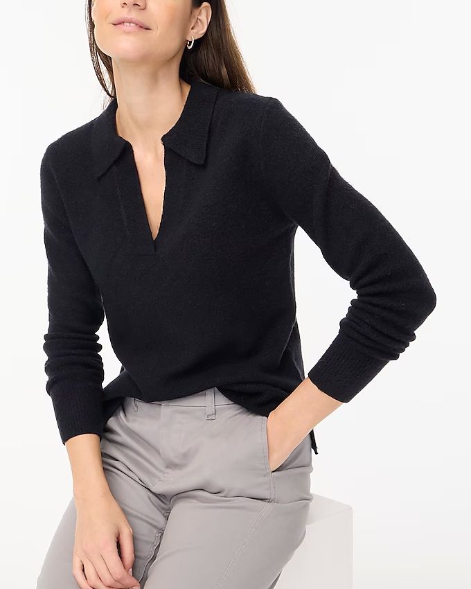 Sweater-polo in extra-soft yarn | J.Crew Factory