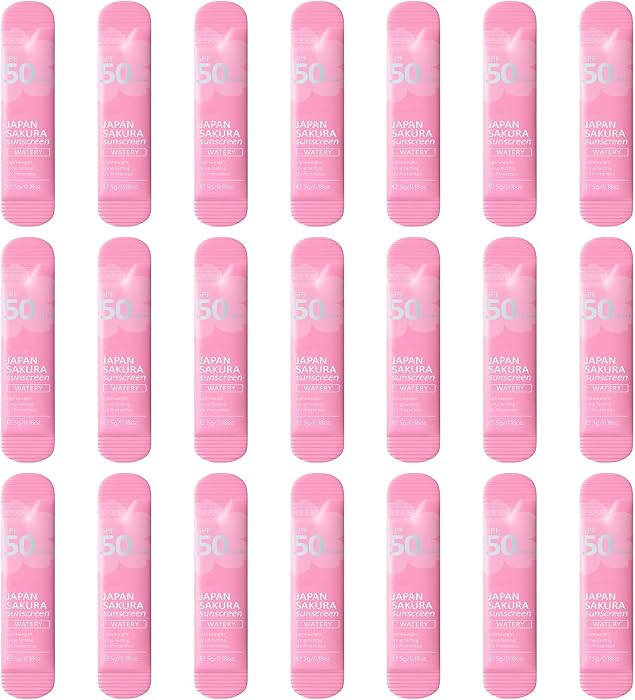 Mini Sunscreen SPF 50+, 21Pcs Moisturizing Travel Sunscreen Bulk for Face & Body, Watery Light Te... | Amazon (US)