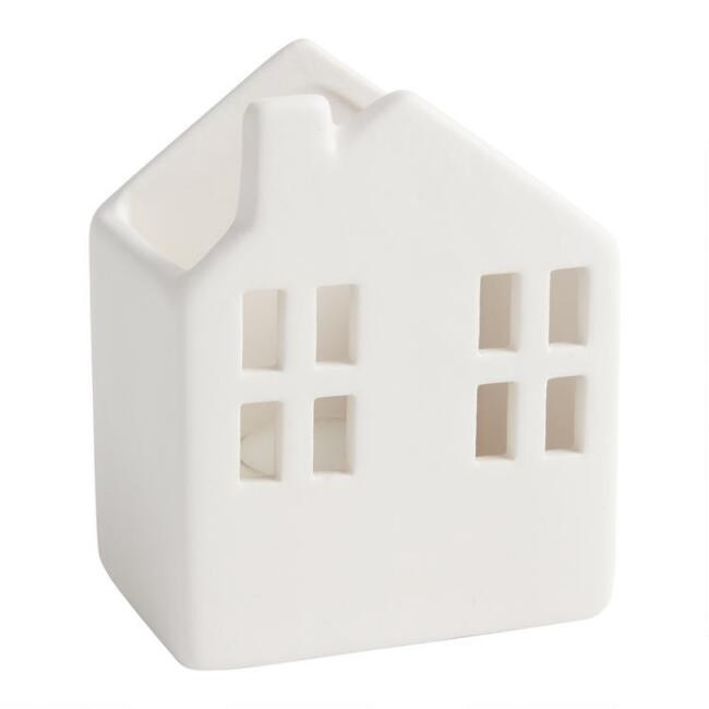 Ceramic House Tealight Candle Holder | World Market