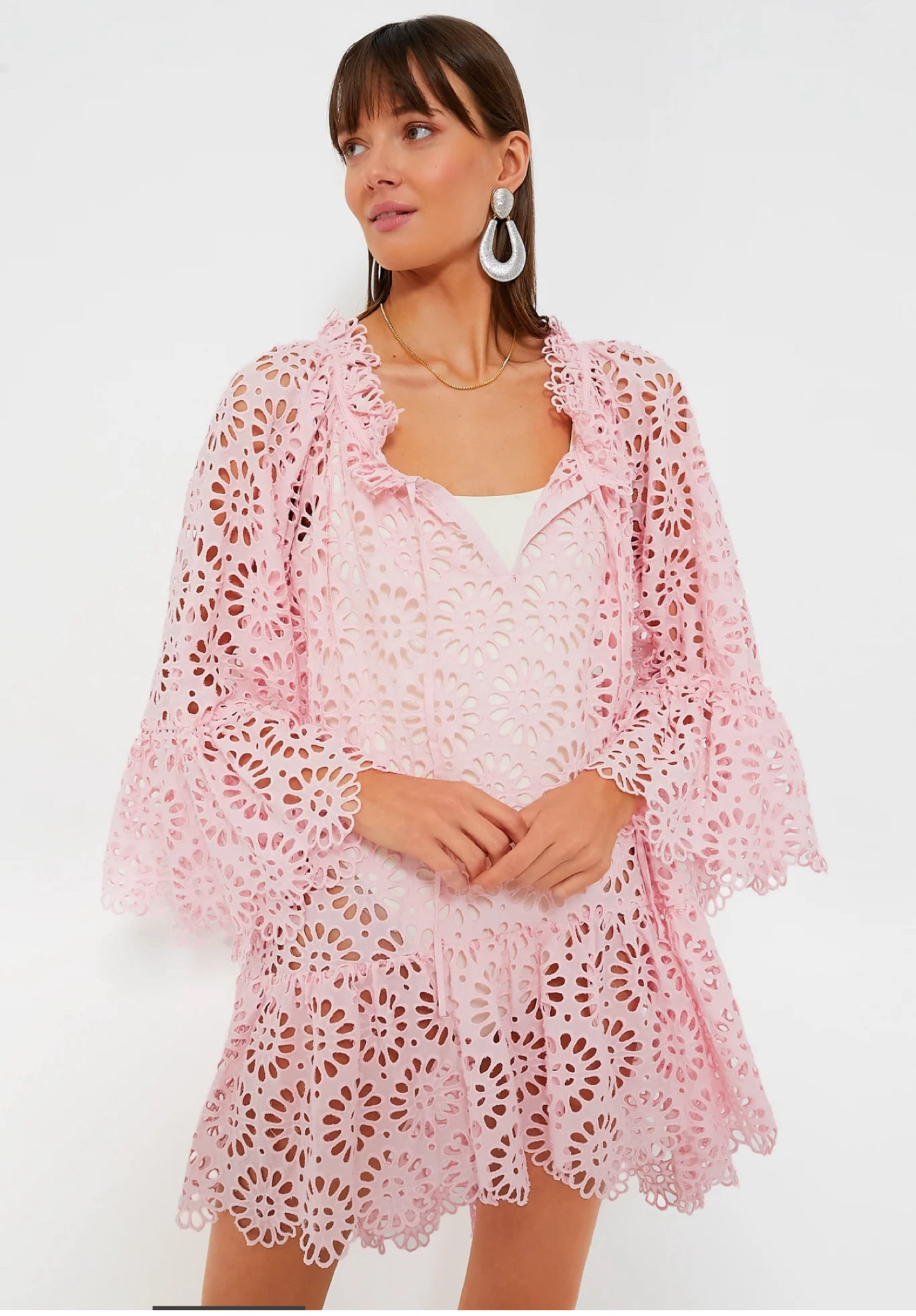 How darling this is pink beach coverup? The perfect lace dress for vacation and trips to wear over swimsuits. 

#LTKtravel #LTKstyletip #LTKSeasonal