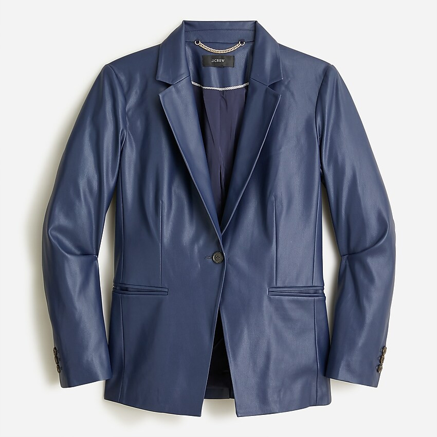 Limited-edition cutaway blazer in faux leather | J. Crew US