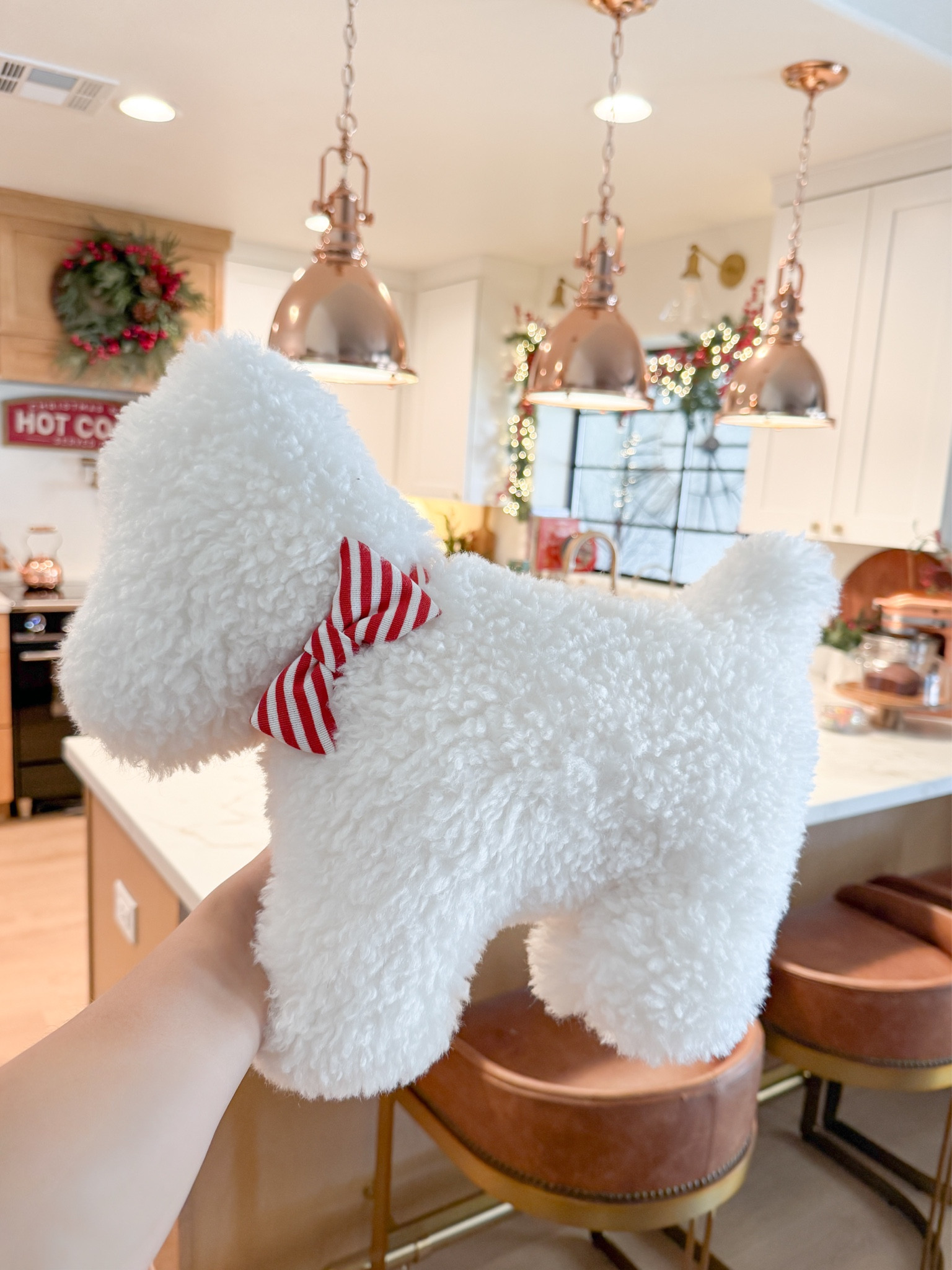Westie Christmas Pillow