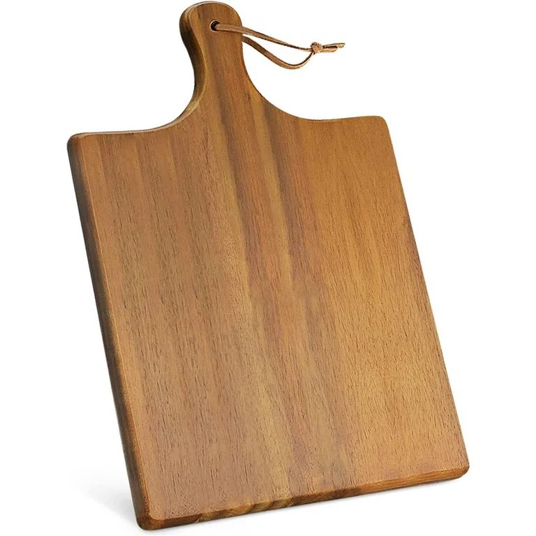AIDEA Acacia Wood Cutting Board with Handle, Food Serving Tray for the Kitchen (17" x 11") | Walmart (US)