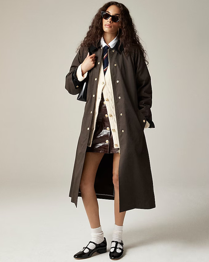 Long Barn Jacket™ in waxed cotton twill | J. Crew US