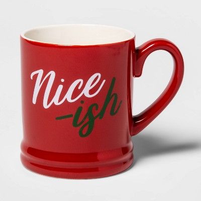 16oz Stoneware Nice-ish Mug Red - Threshold™ | Target