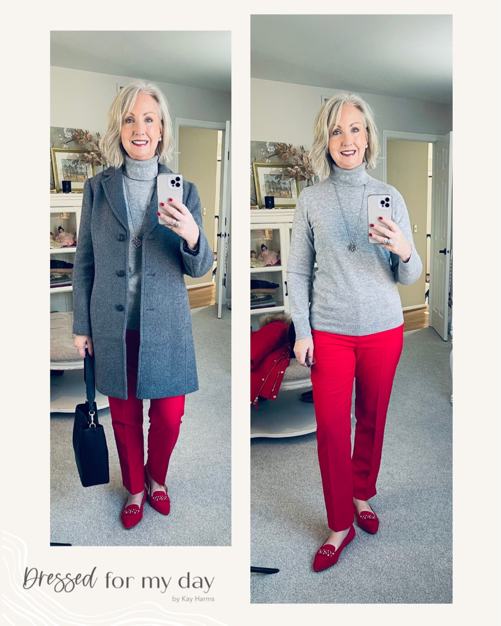 A wool coat paired with these lovely festive pants make for the perfect holiday look! 

#LTKSeasonal #LTKHoliday #LTKstyletip