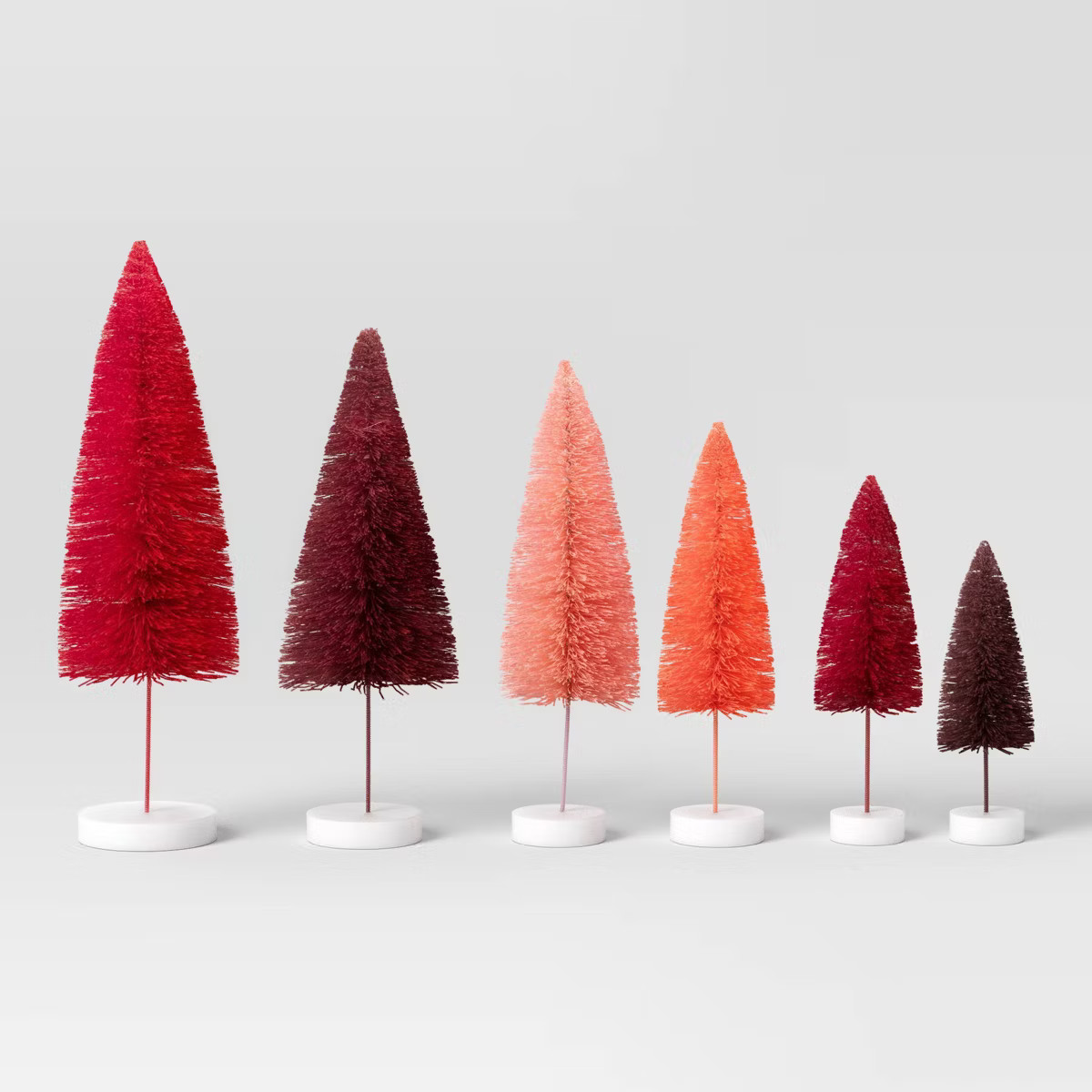 6pc Sisal Christmas Bottle Brush Tree Set - Wondershop™ | Target