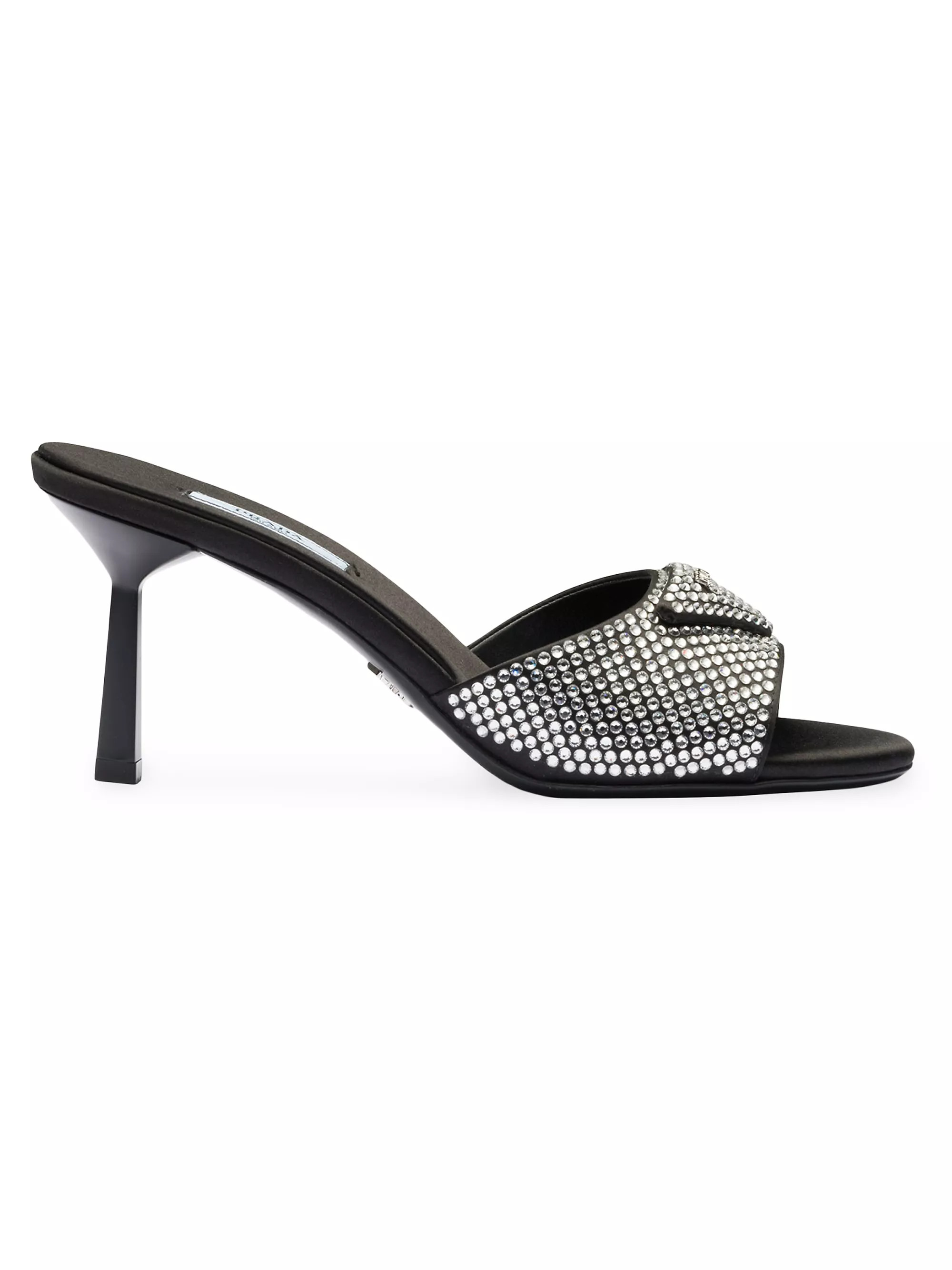 Satin Slides with Crystals | Saks Fifth Avenue