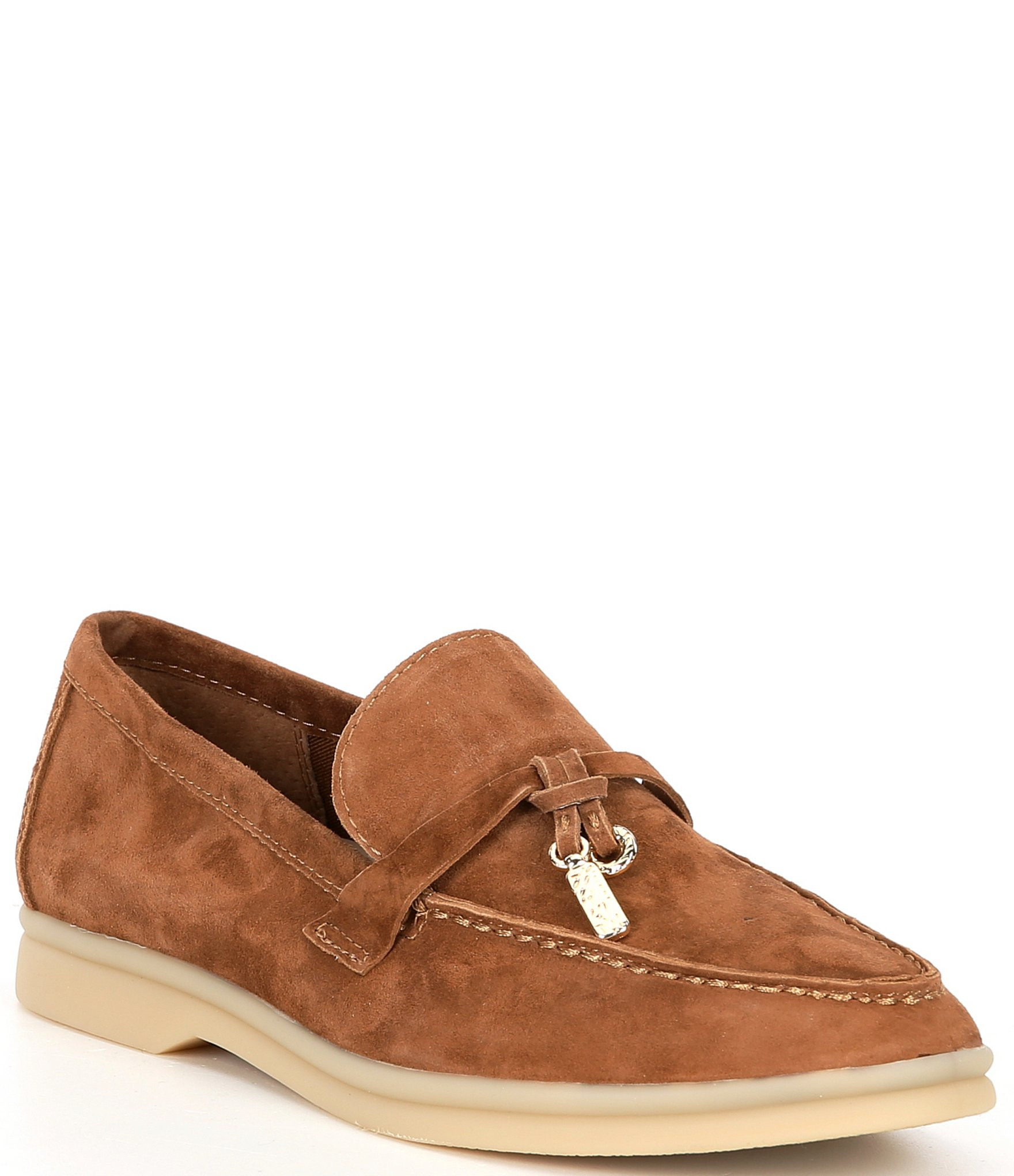 Lonzo Suede Tassel Charms Loafers | Dillard's
