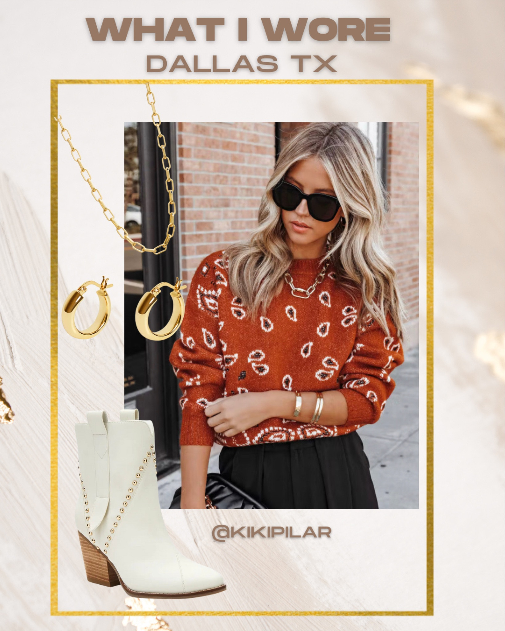 What I wore // Dallas TX
Wore XS
Bandanna sweater 
Bandana sweater 
Cropped sweater
Paisley sweater 
Western sweater 
Western wear
Travel outfit


#LTKunder50 #LTKtravel #LTKstyletip