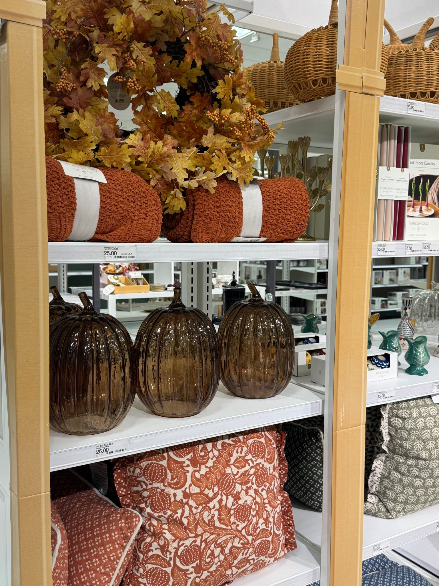 Target fall home decor 
Glass pumpkins 
Throw blankets 
Throw pillows 


#LTKHome #LTKSeasonal #LTKFindsUnder50