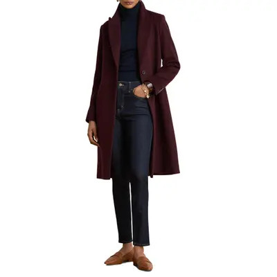 Single Breasted Wool Blend Coat | Nordstrom