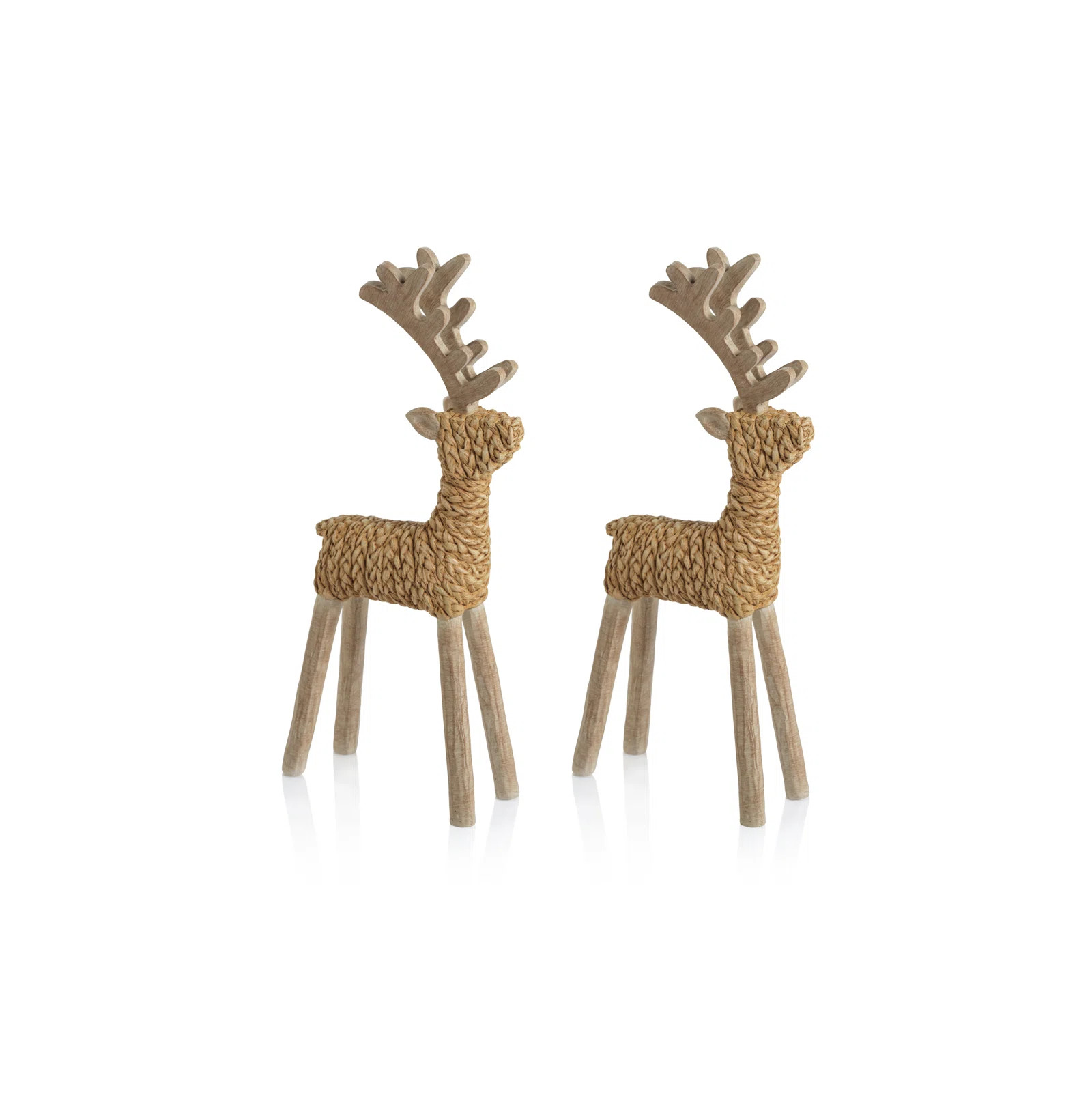 Lettice 9.5" Standing Deer Figurines, Set of 2 (Set of 2) | Wayfair North America