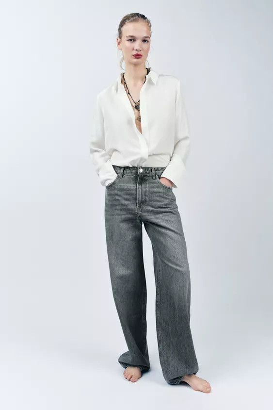 MID WAIST BAGGY JEANS ZW COLLECTION | Zara US