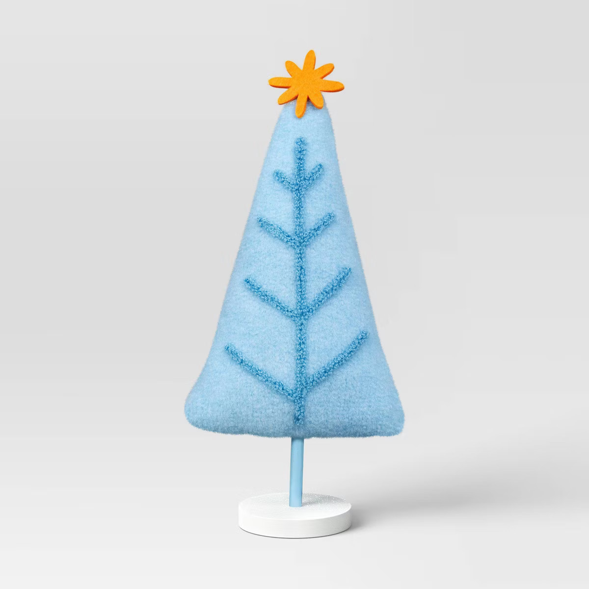Fabric Christmas Tree Figurine with Gold Star - Wondershop™ Light Blue | Target